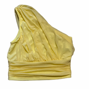 Women’s One Shoulder Yellow Crop top